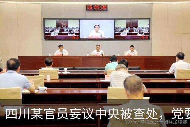 四川某官员妄议中央被查处，党要管党从严治党决不允许