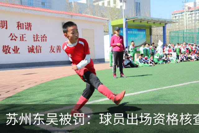 苏州东吴被罚：球员出场资格核查责任在俱乐部